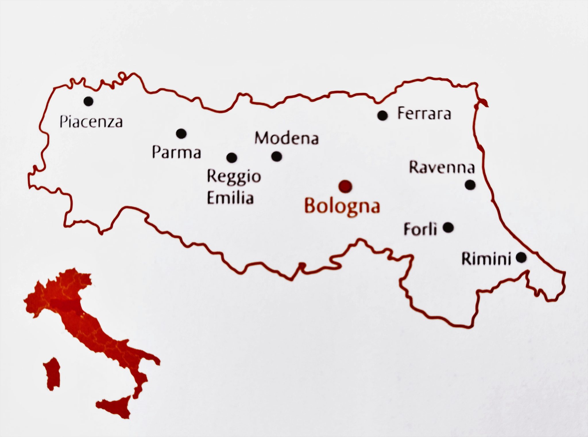 Emilia Romagna Lovely Emilia Tour   Mappa Regionale  2048x1522 